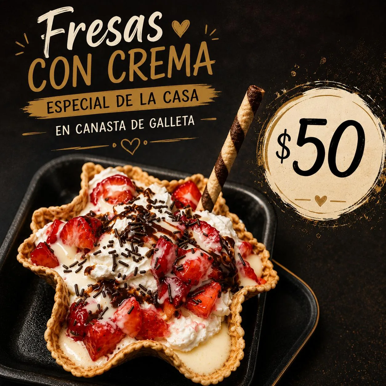 Fresas con Crema