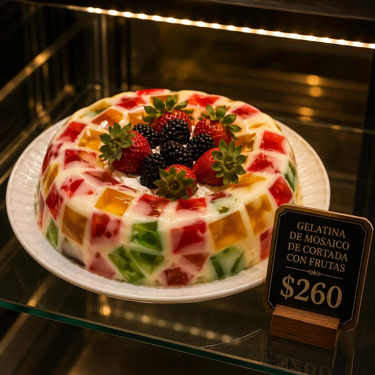 Gelatina de Mosaico con Frutas