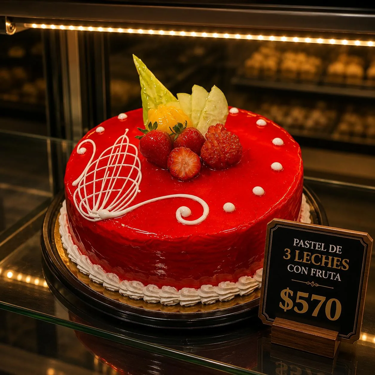 Pastel de 3 Leches con Fruta